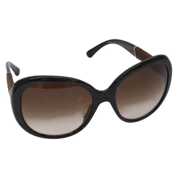 CHANEL Sunglasses Plastic Brown Gold CC Auth yk18748 - Picture 1 of 11